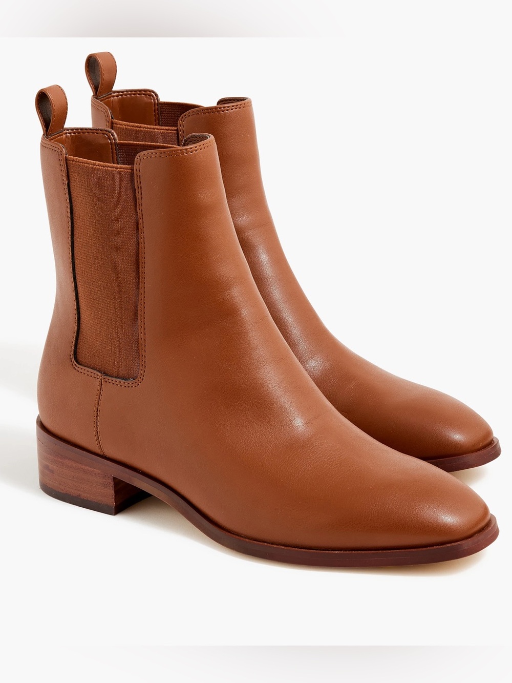 J.Crew Ankle Square Toe Chelsea Boots In Glazed Pecan Size 7
